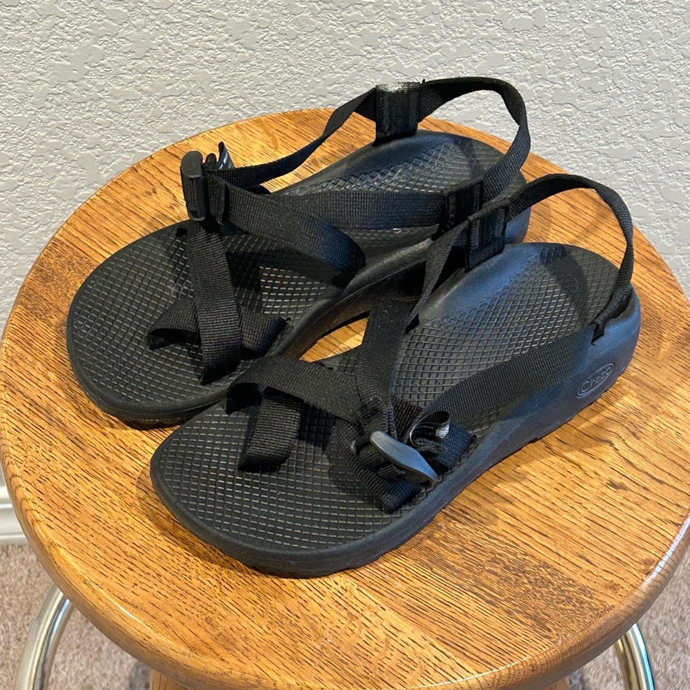 Chaco Black Adventure Sandals with Z-Strap Design